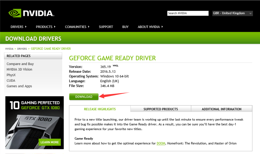 Geforce 820m drivers windows 10